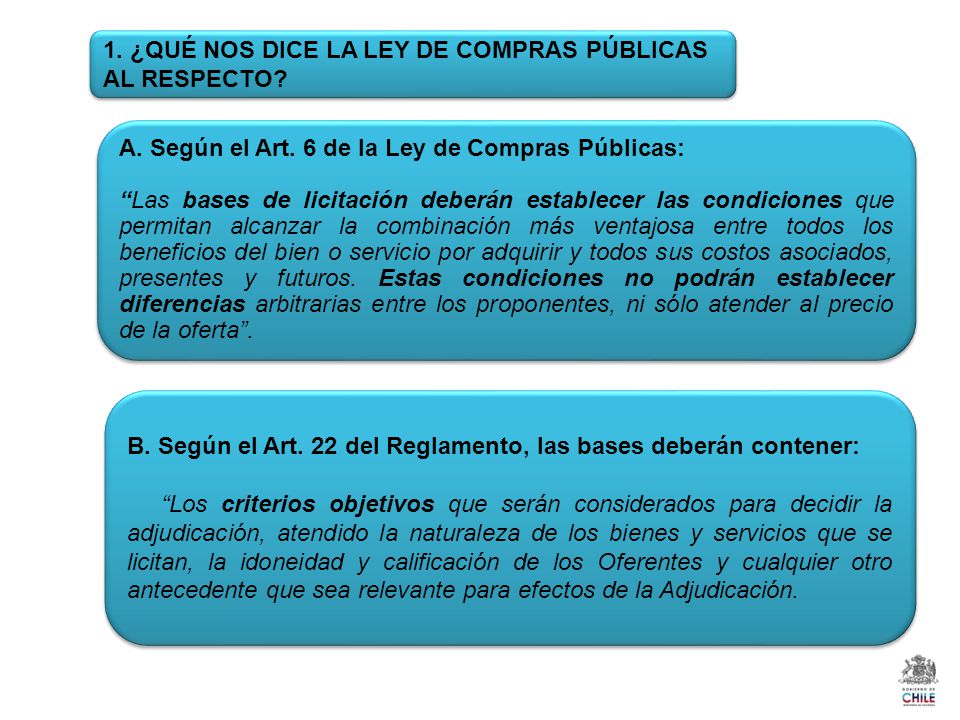 1. ¿QUÉ NOS DICE LA LEY DE COMPRAS PÚBLICAS AL RESPECTO