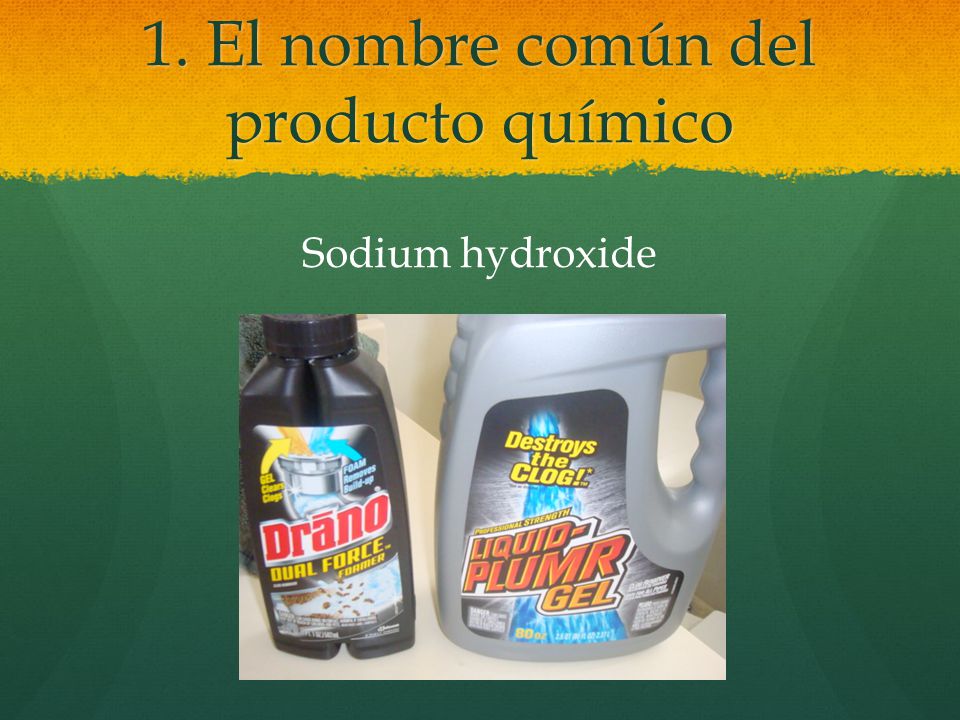 1. El nombre común del producto químico
