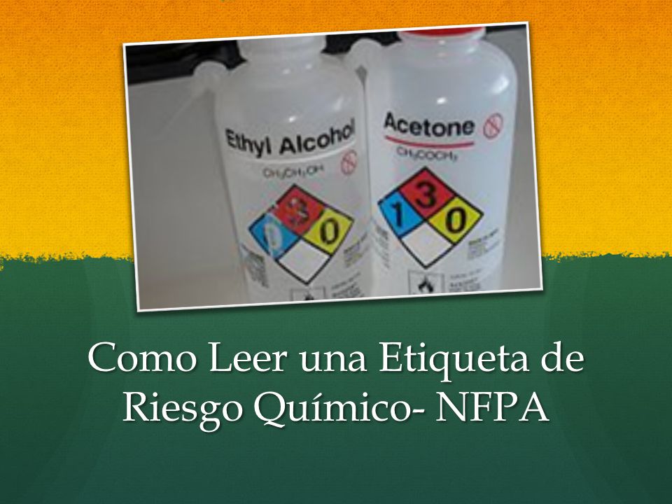 Como Leer una Etiqueta de Riesgo Químico- NFPA