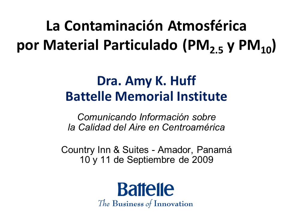 La Contaminación Atmosférica por Material Particulado (PM2.5 y PM10)