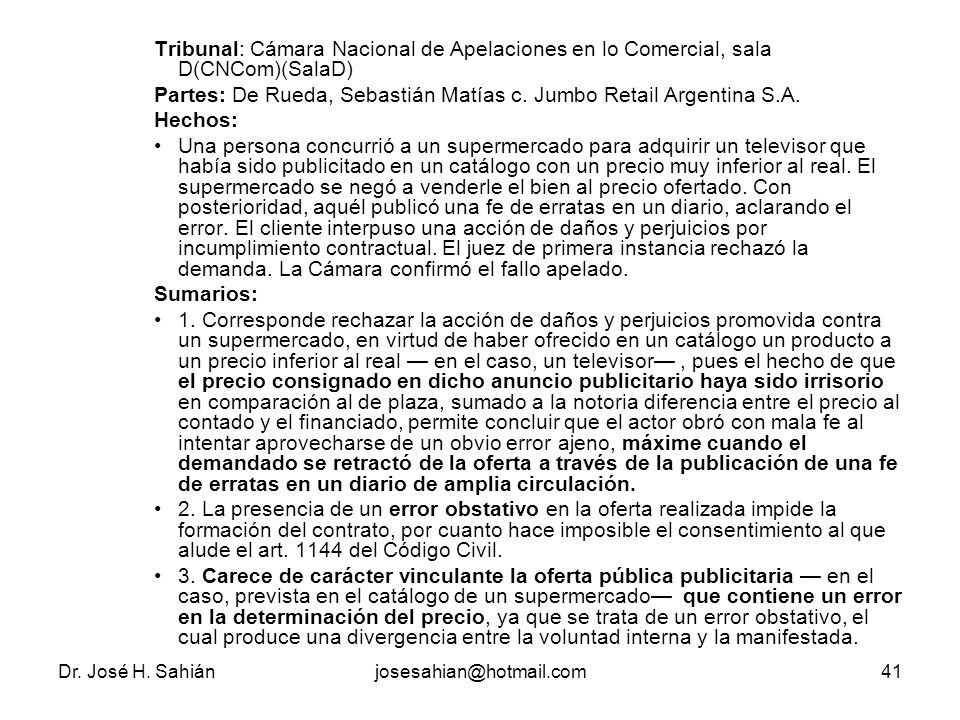 Partes: De Rueda, Sebastián Matías c. Jumbo Retail Argentina S.A.