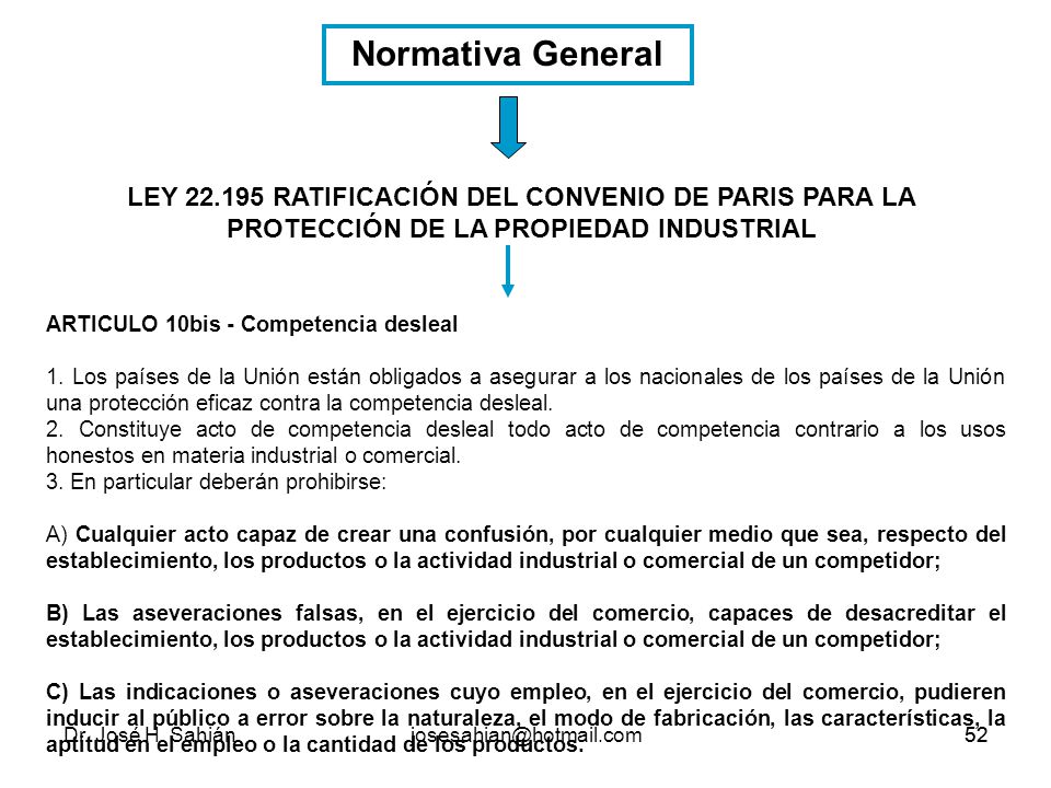 Normativa General LEY RATIFICACIÓN DEL CONVENIO DE PARIS PARA LA PROTECCIÓN DE LA PROPIEDAD INDUSTRIAL.