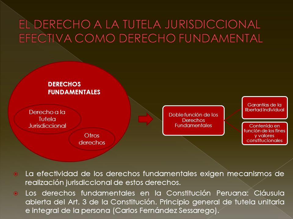 EL DERECHO A LA TUTELA JURISDICCIONAL EFECTIVA COMO DERECHO FUNDAMENTAL