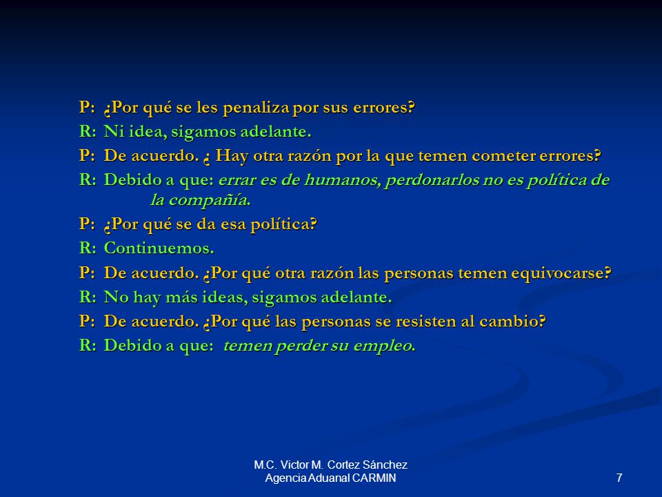 M.C. Victor M. Cortez Sánchez Agencia Aduanal CARMIN