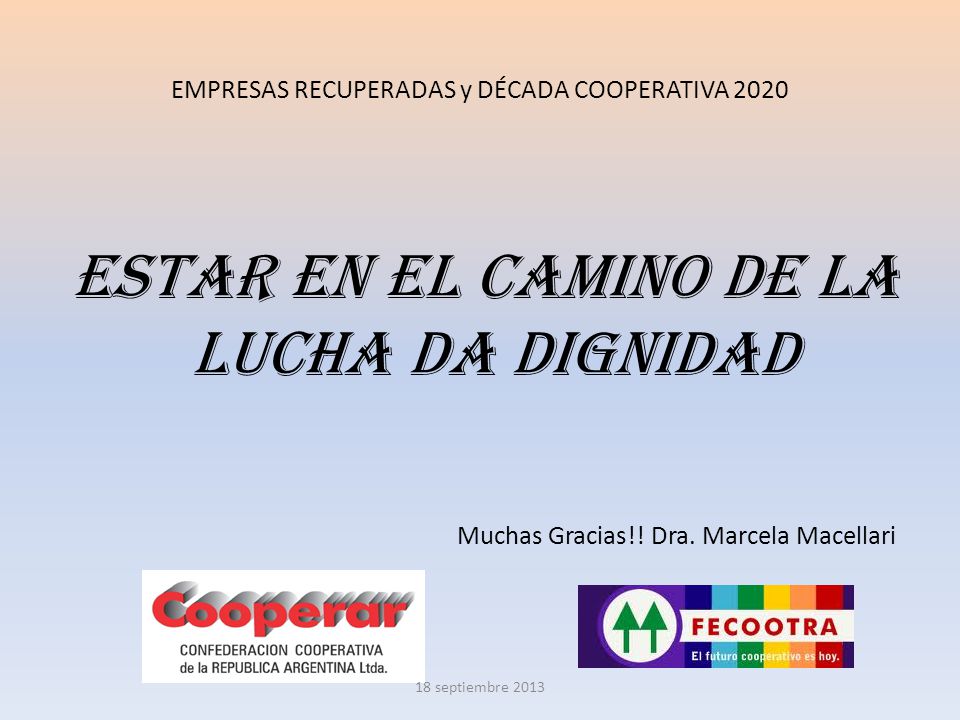 EMPRESAS RECUPERADAS y DÉCADA COOPERATIVA 2020