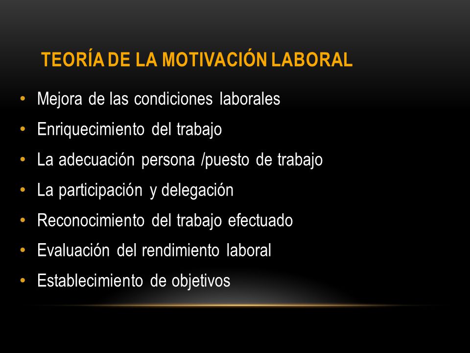 Teoría de la motivación laboral
