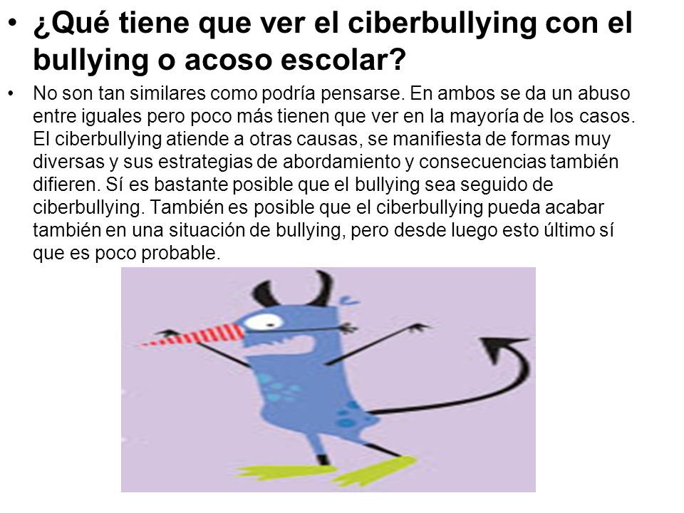 ¿Qué tiene que ver el ciberbullying con el bullying o acoso escolar