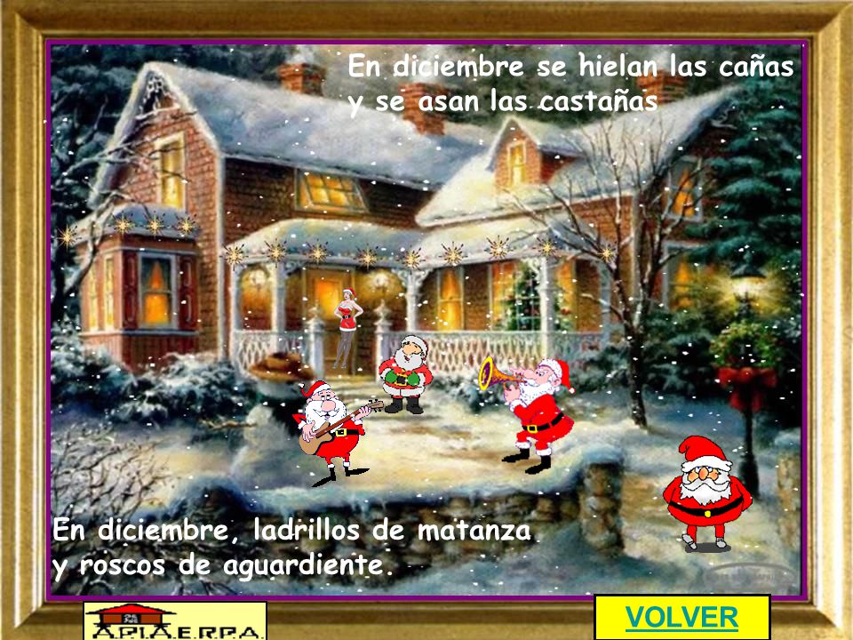 En diciembre se hielan las cañas y se asan las castañas