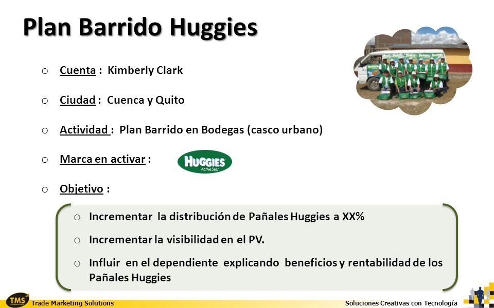 Plan Barrido Huggies Cuenta : Kimberly Clark Ciudad : Cuenca y Quito