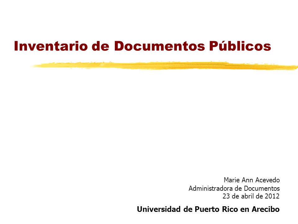 Inventario de Documentos Públicos
