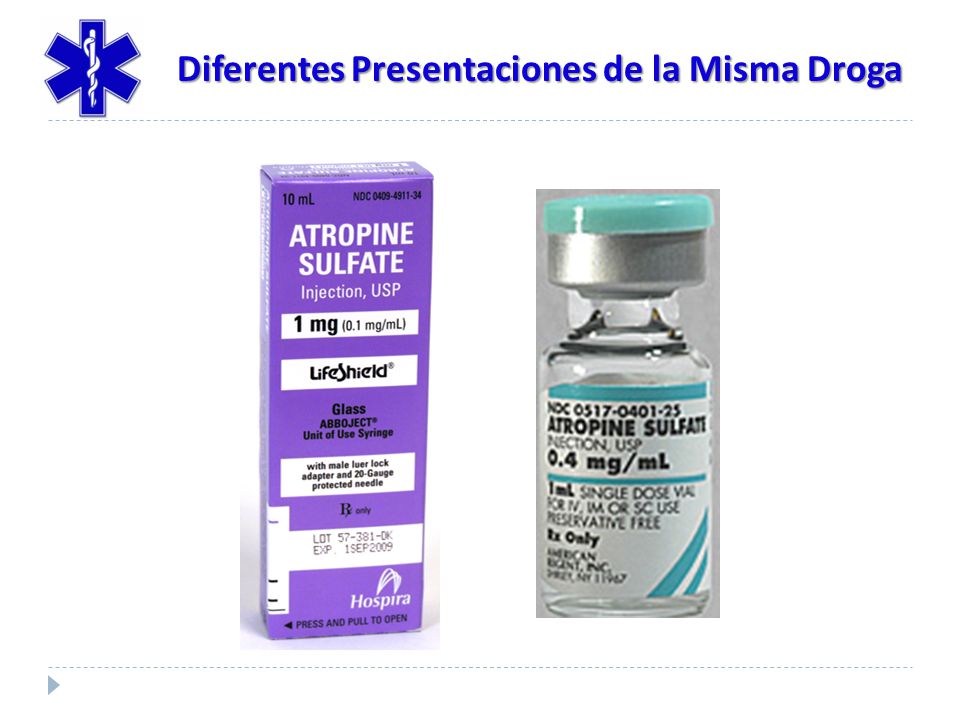 Diferentes Presentaciones de la Misma Droga