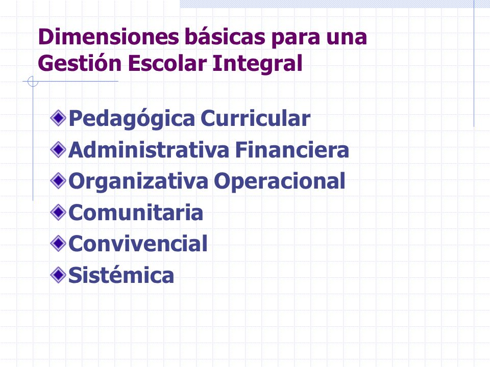 Dimensiones básicas para una Gestión Escolar Integral