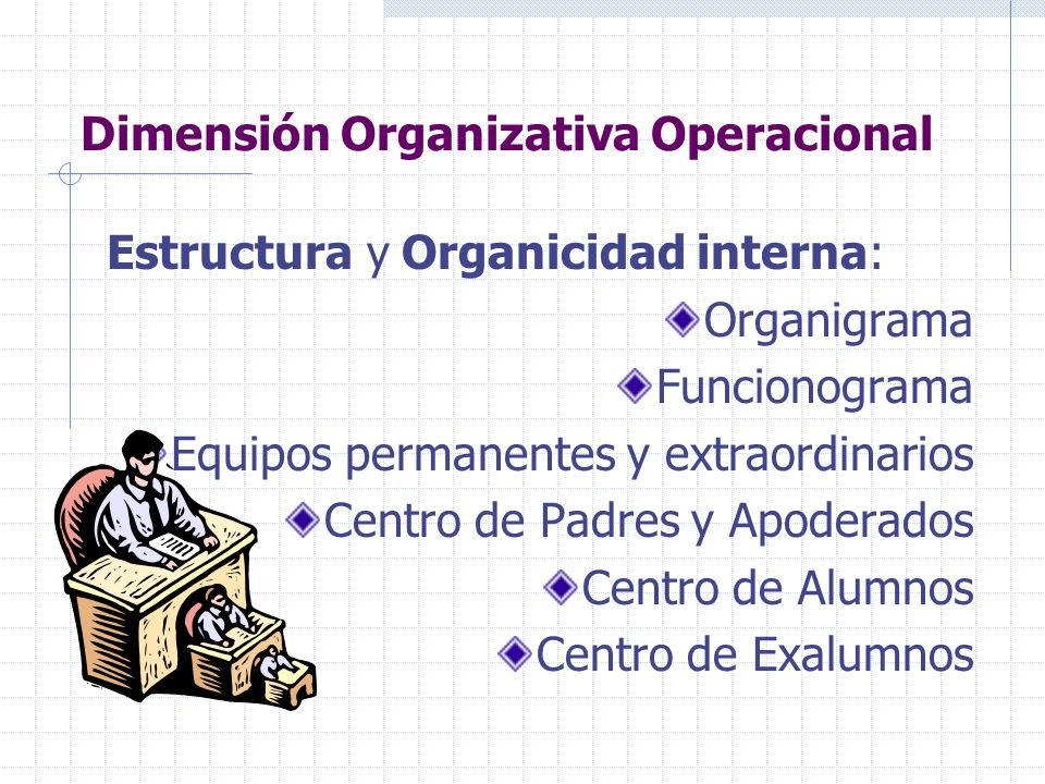 Dimensión Organizativa Operacional