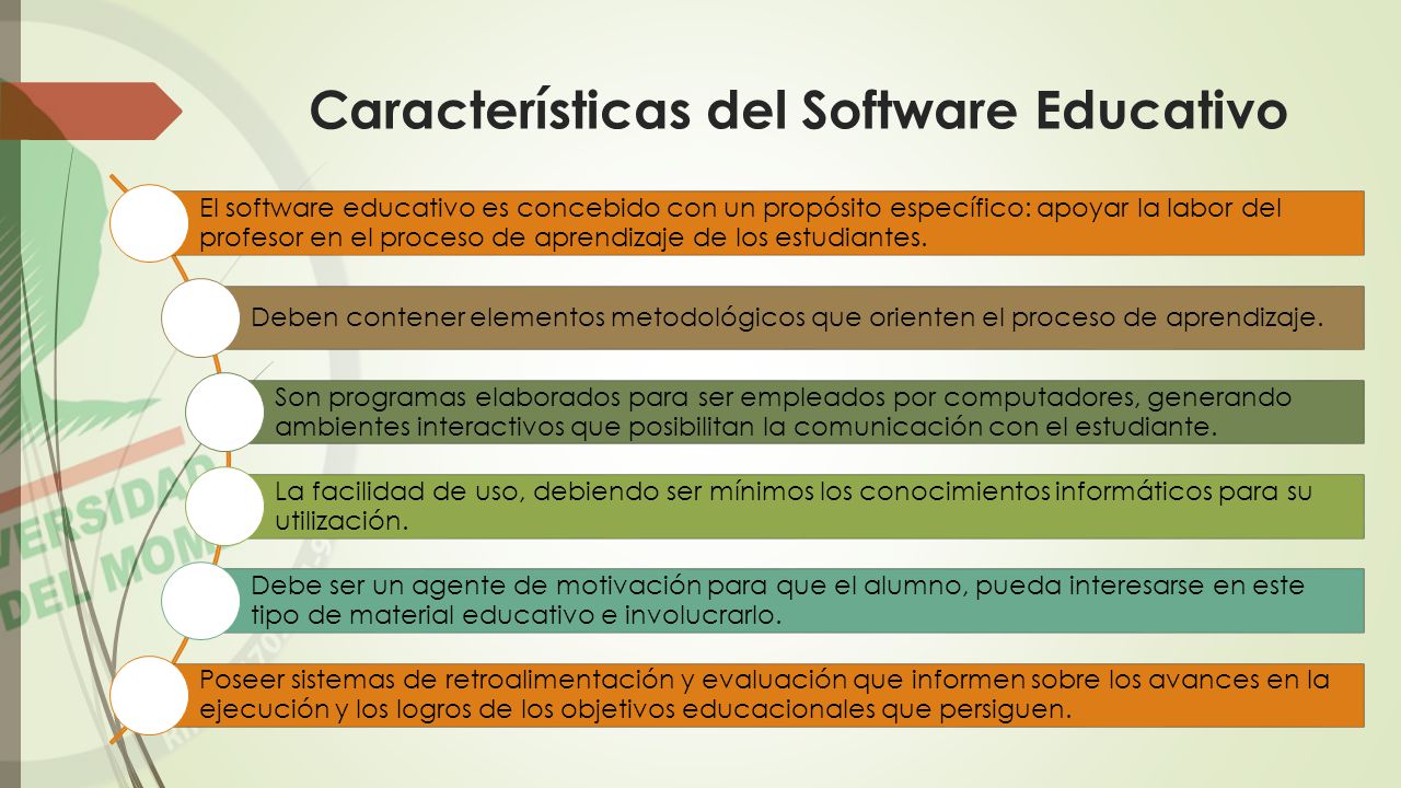 Características del Software Educativo