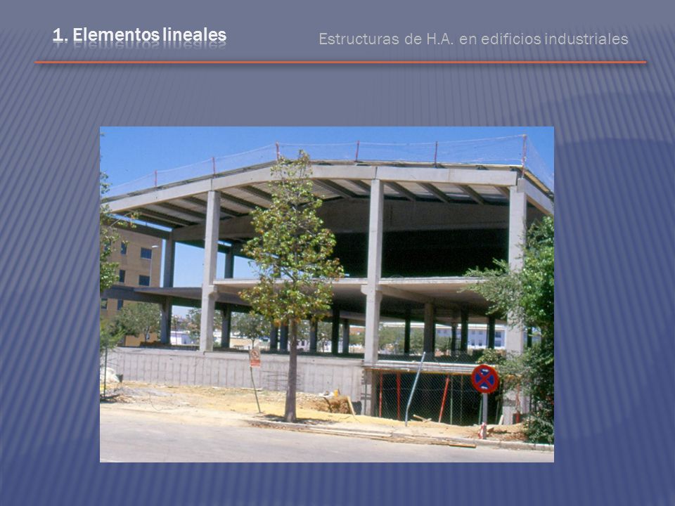1. Elementos lineales Estructuras de H.A. en edificios industriales