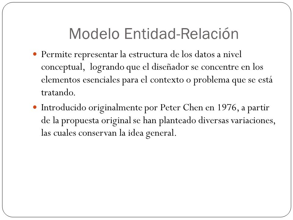 Modelo Entidad-Relación - ppt video online descargar