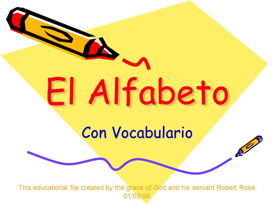 El Alfabeto Con Vocabulario