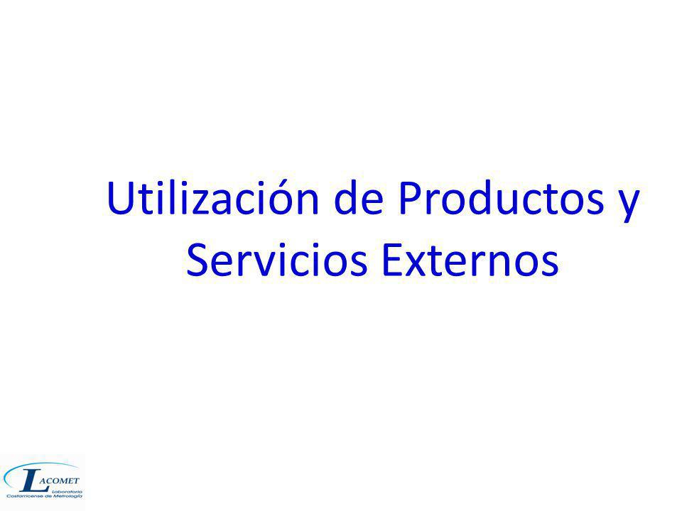 Utilización de Productos y Servicios Externos