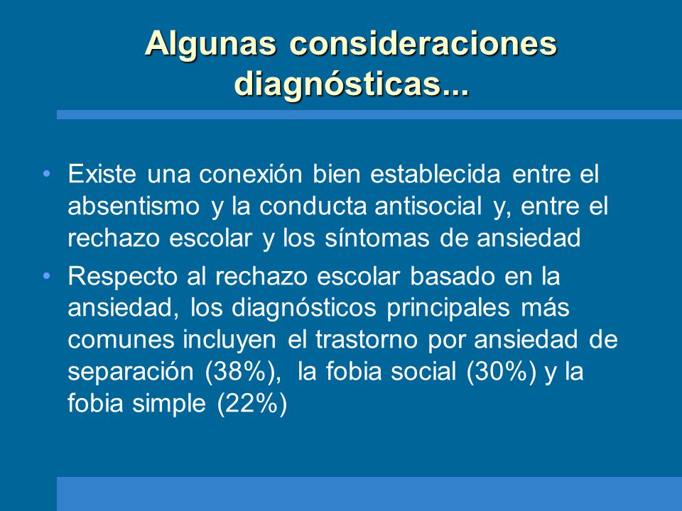 Algunas consideraciones diagnósticas...