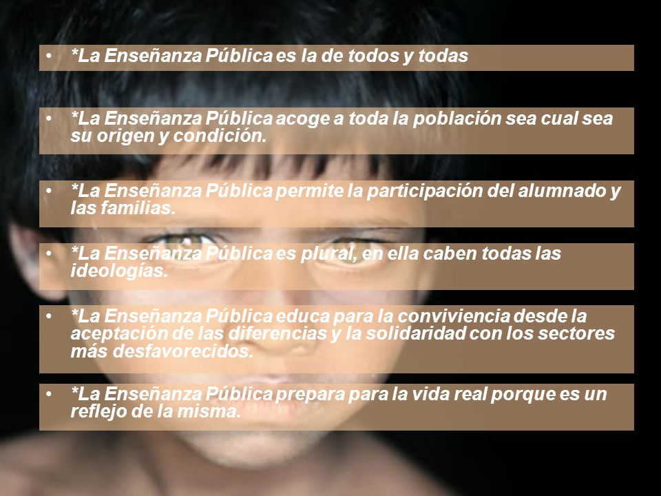 *La Enseñanza Pública es la de todos y todas