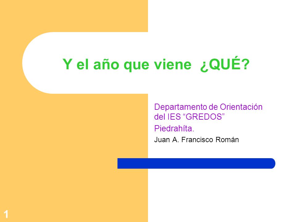 Y el año que viene ¿QUÉ Departamento de Orientación del IES GREDOS