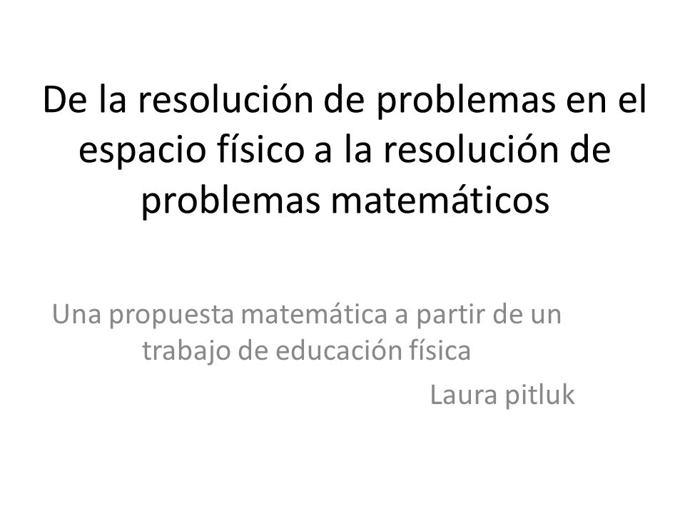 Una propuesta matemática a partir de un trabajo de educación física