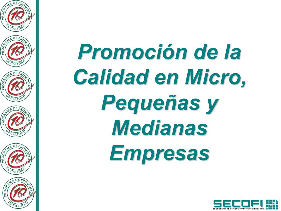 Promoción de la Calidad en Micro, Pequeñas y Medianas Empresas