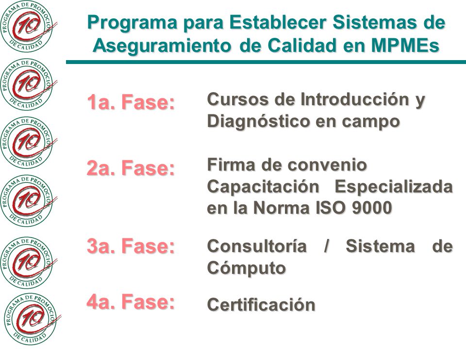 Programa para Establecer Sistemas de Aseguramiento de Calidad en MPMEs