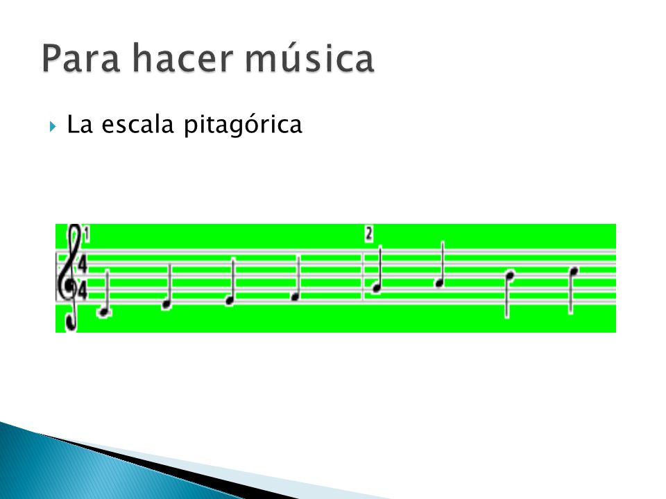 Para hacer música La escala pitagórica