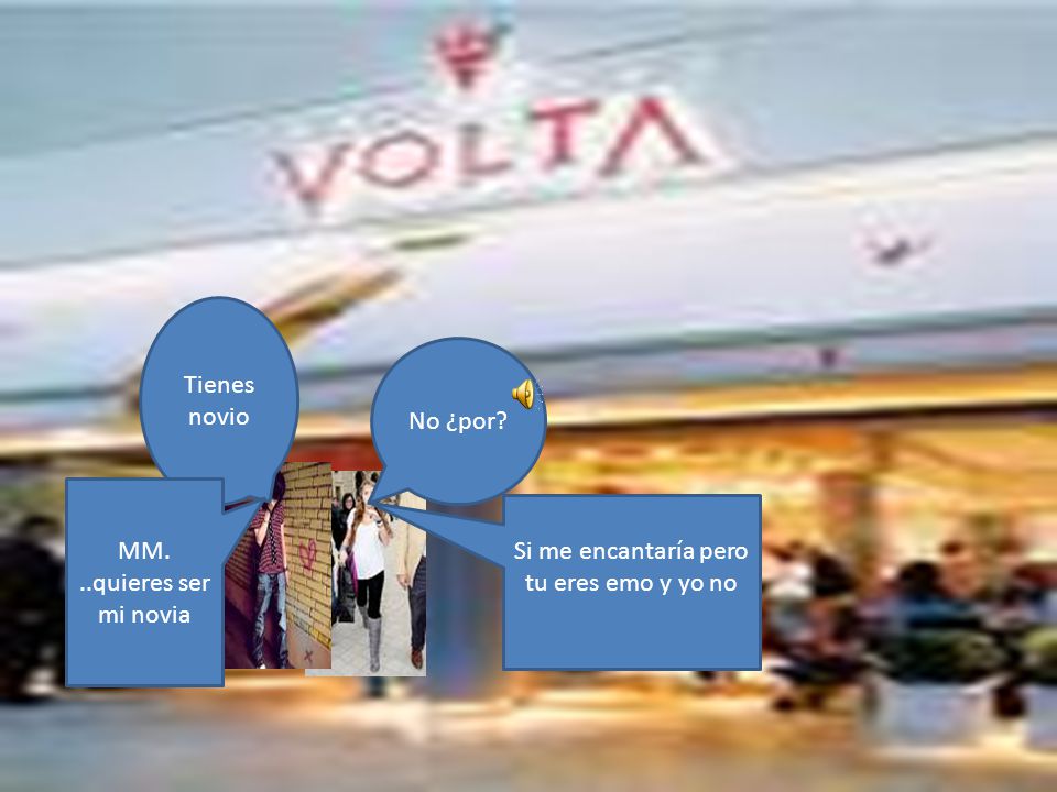 Si me encantaría pero tu eres emo y yo no