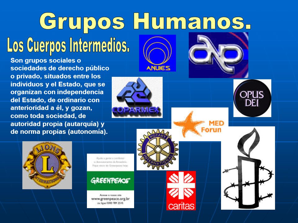 Los Cuerpos Intermedios.