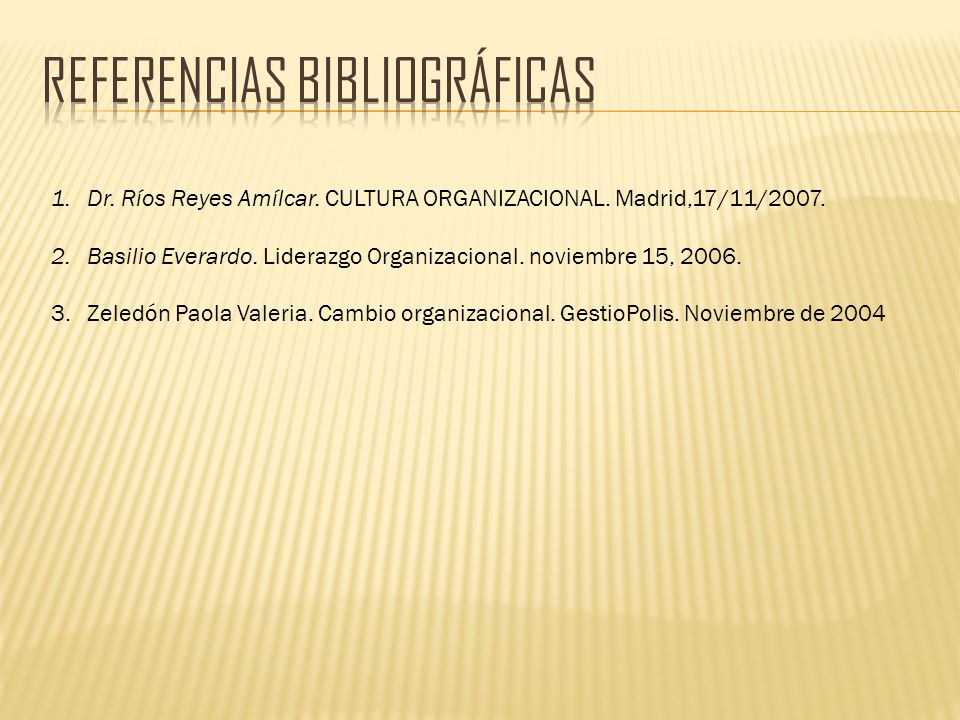 Referencias Bibliográficas