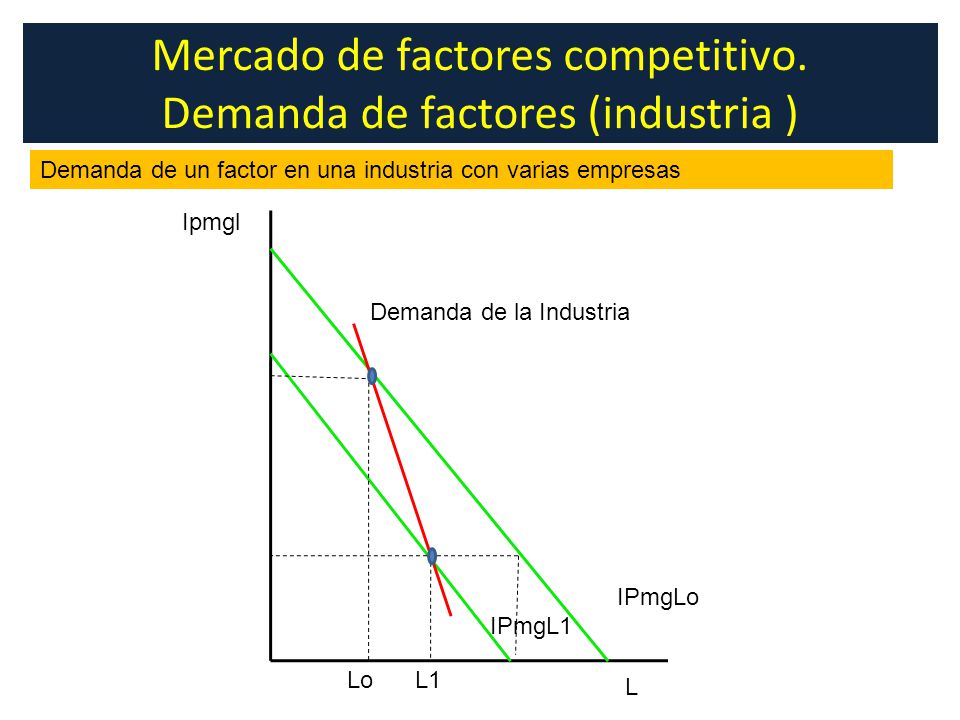 Mercado de factores competitivo. Demanda de factores (industria )