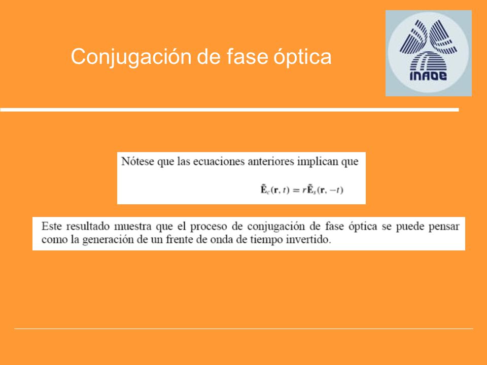 Conjugación de fase óptica