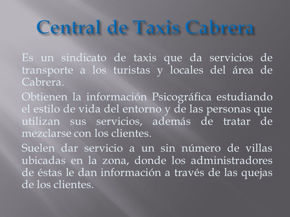 Central de Taxis Cabrera