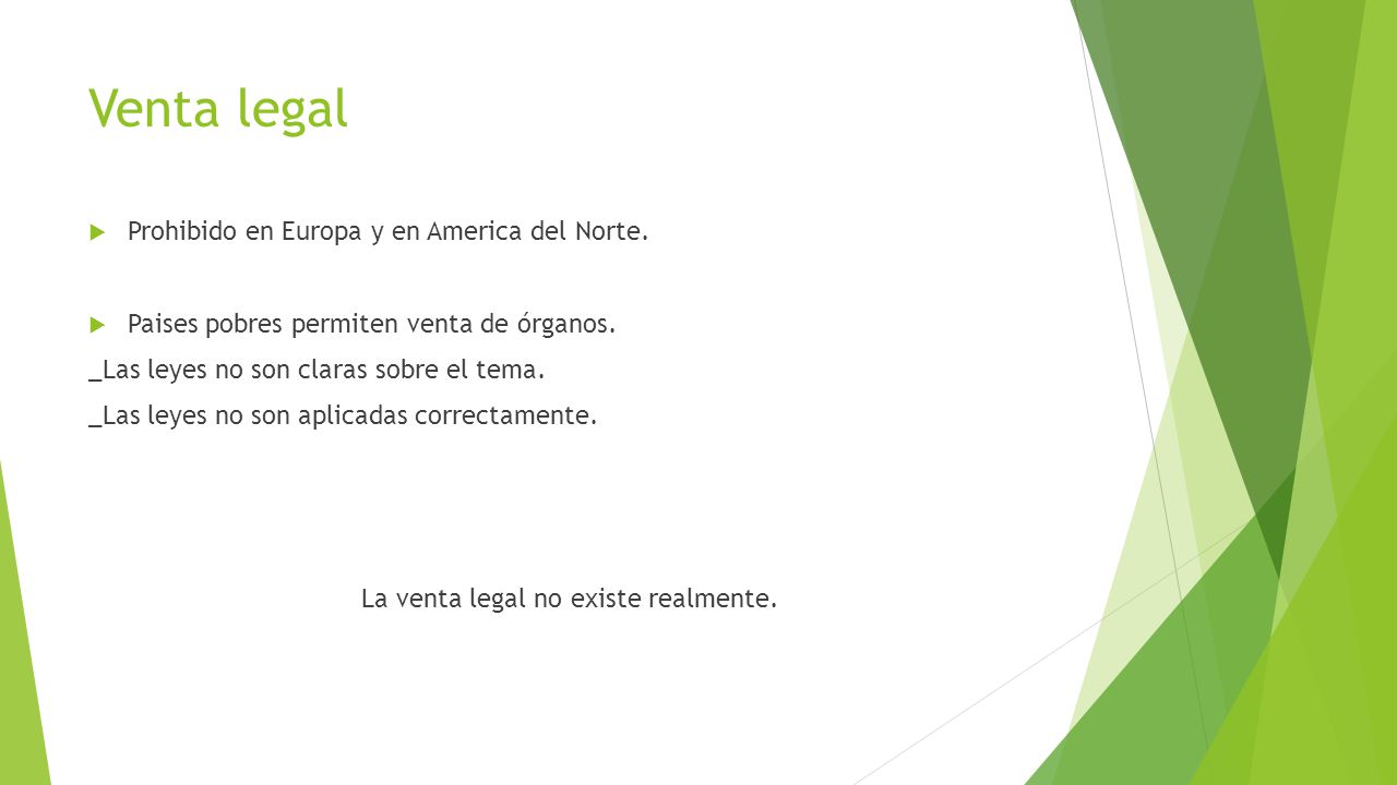 La venta legal no existe realmente.