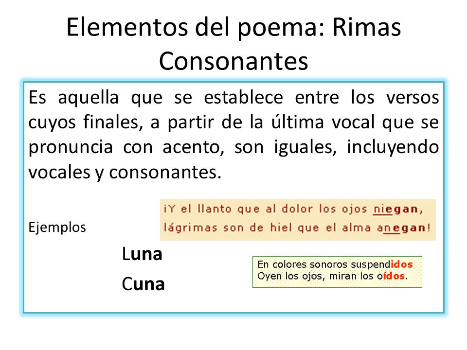 Ejemplos De Rima Consonante Y Asonante Nuevo Ejemplo 