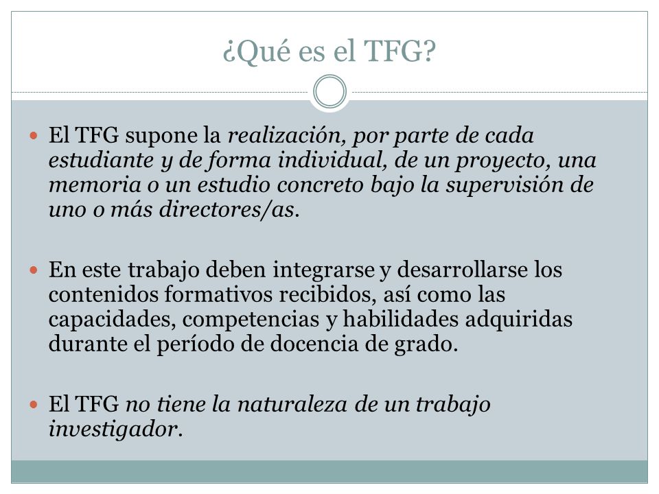 ¿Qué es el TFG