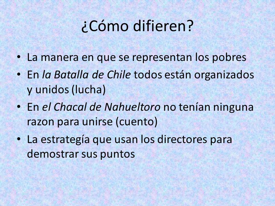 ¿Cómo difieren La manera en que se representan los pobres