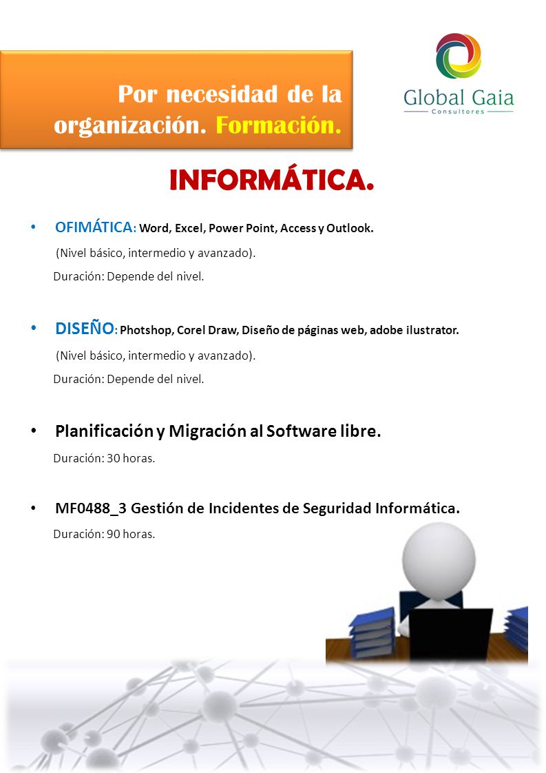 INFORMÁTICA. Por necesidad de la organización. Formación.