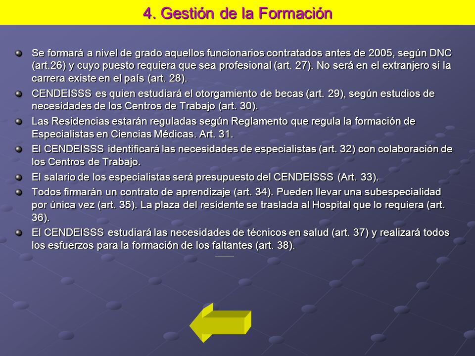 4. Gestión de la Formación