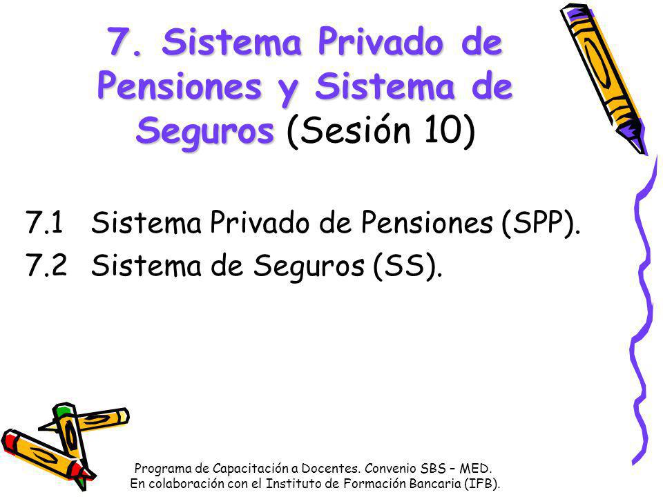 7. Sistema Privado de Pensiones y Sistema de Seguros (Sesión 10)