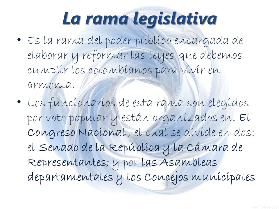La rama legislativa