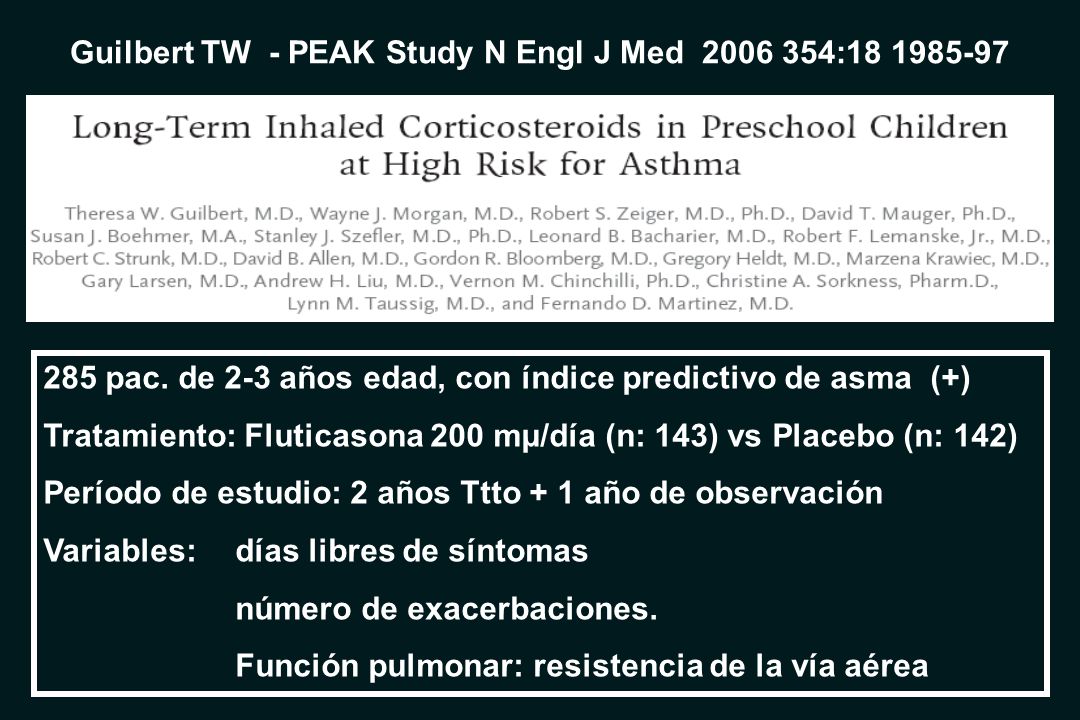 Guilbert TW - PEAK Study N Engl J Med :