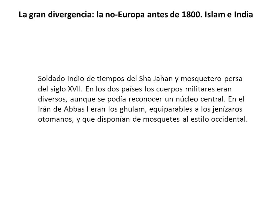La gran divergencia: la no-Europa antes de Islam e India
