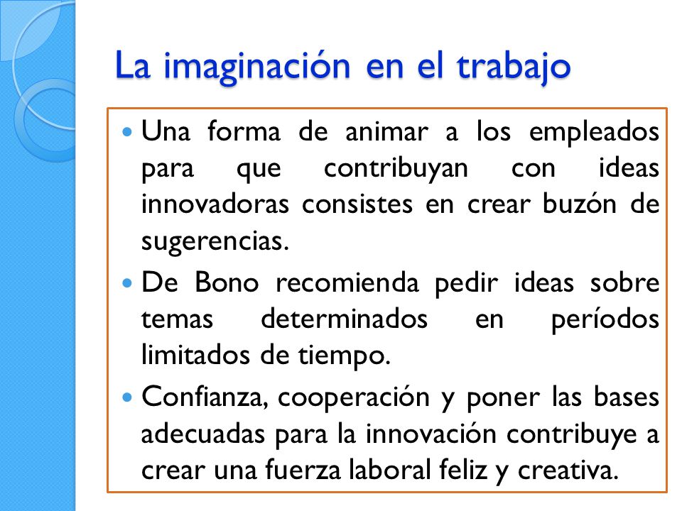 La imaginación en el trabajo