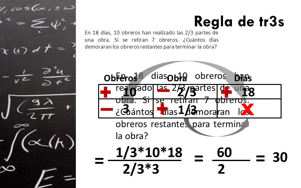 x = = Regla de tr3s 1/3*10*18 2/3* /3 1/3 3 18