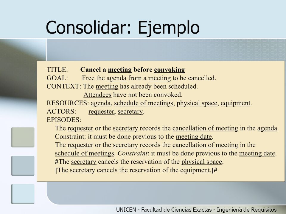 Consolidar: Ejemplo UNICEN - Facultad de Ciencias Exactas - Ingeniería de Requisitos