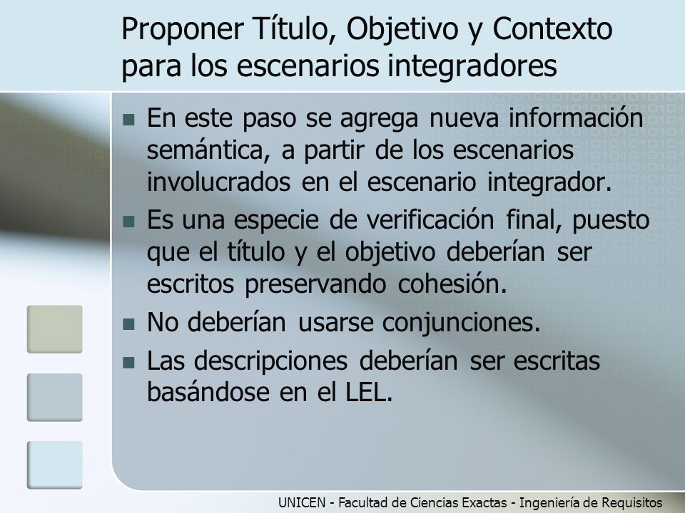 Proponer Título, Objetivo y Contexto para los escenarios integradores