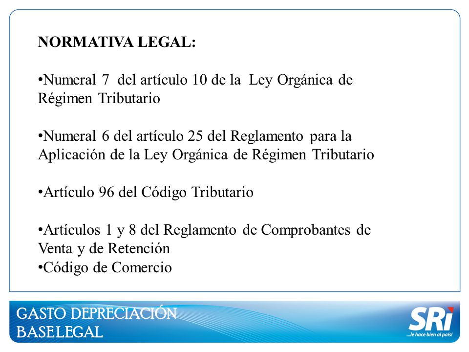 Numeral 7 del artículo 10 de la Ley Orgánica de Régimen Tributario